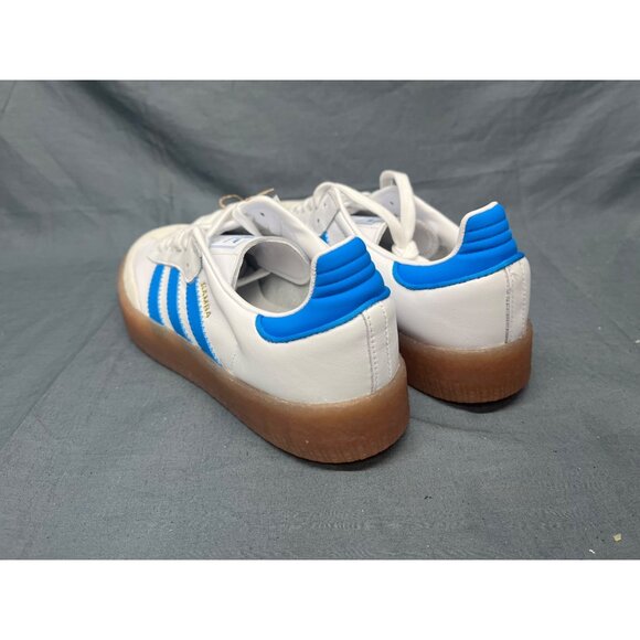 Adidas Sambae Platforms Sneakers Leather White Gum Girls Size 7 NEW NO BOX! - Picture 6 of 11